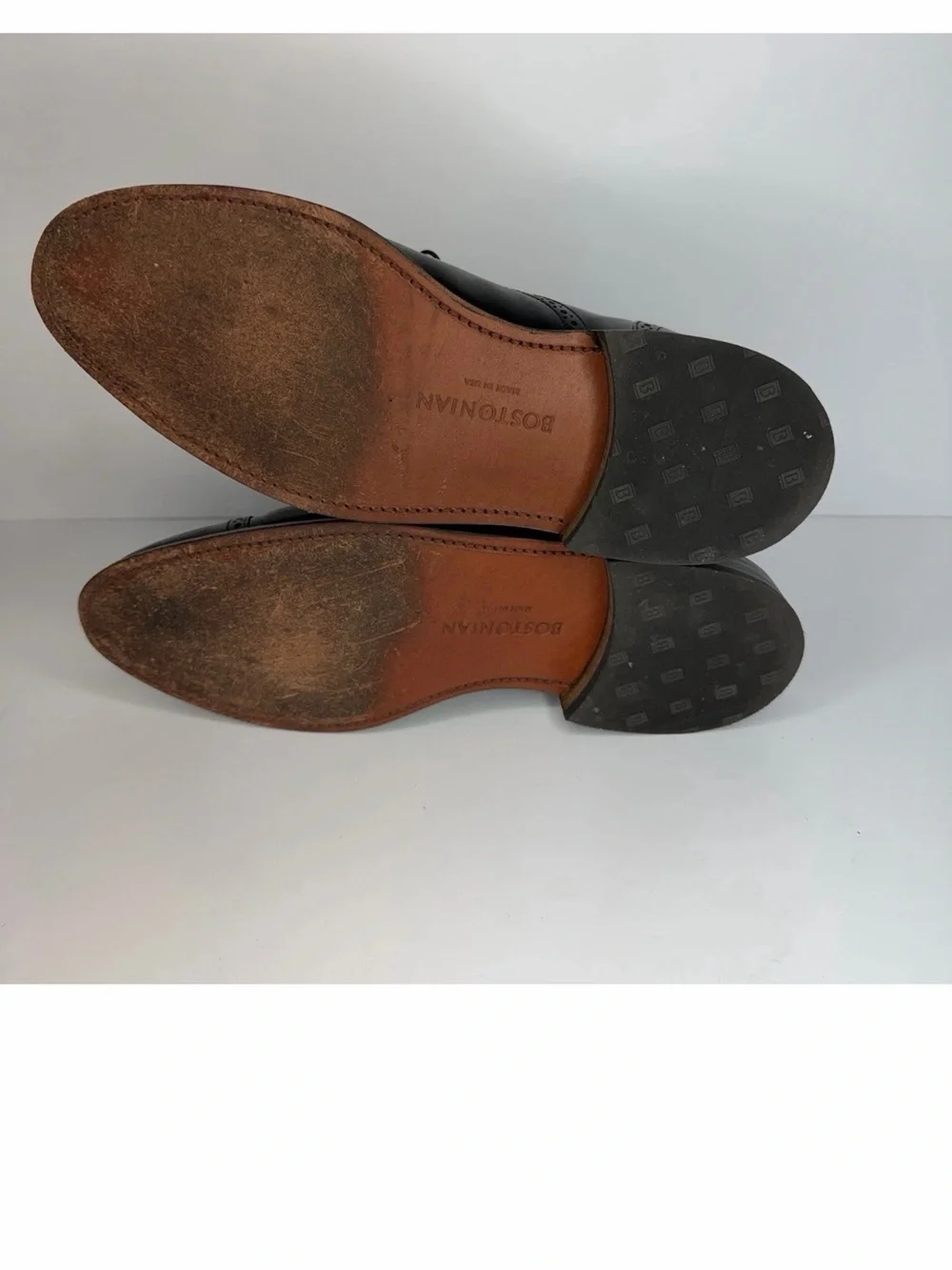 BOSTONIAN Impression Black Men’s SZ 10D Leather Cap Toe Oxford Shoes with box